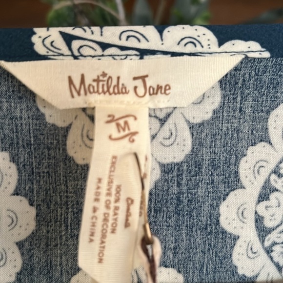 MATILDA JANE Brilliant Daydream On the Fringe Navy/White Romper,Sz Medium, NWT. - Picture 7 of 12